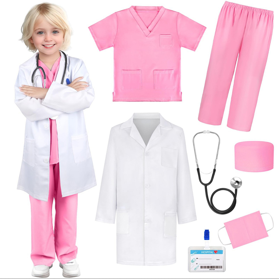 7 Pcs/Pack Kid White Medical U - Lab Coat Medical recension och pris