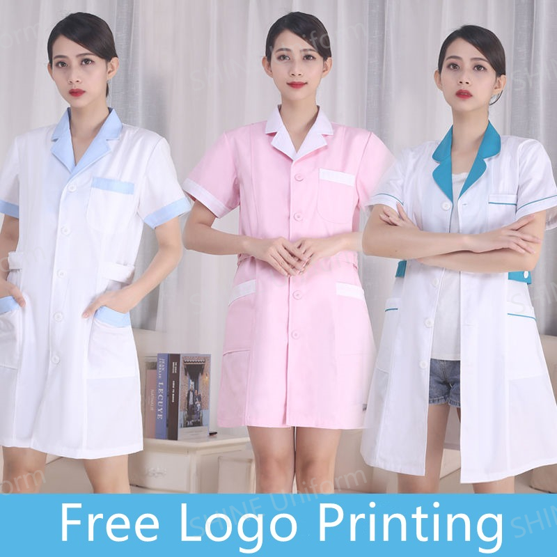 White Nurse Uniforms Short Sle - Lab Coat Medical recension och pris
