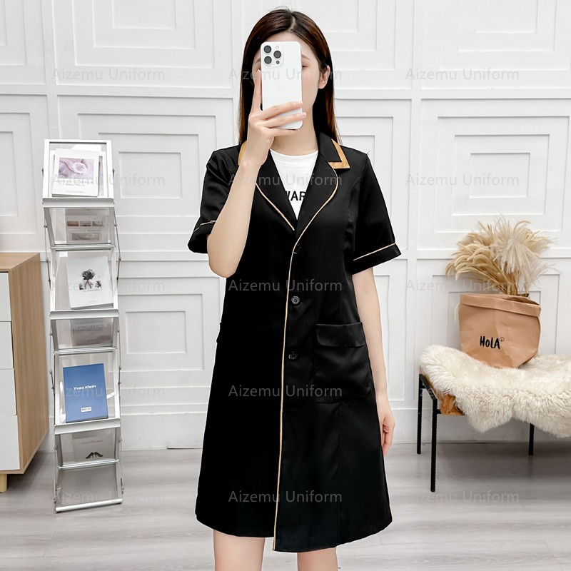 black beauty uniform with beau - Lab Coat Medical recension och pris