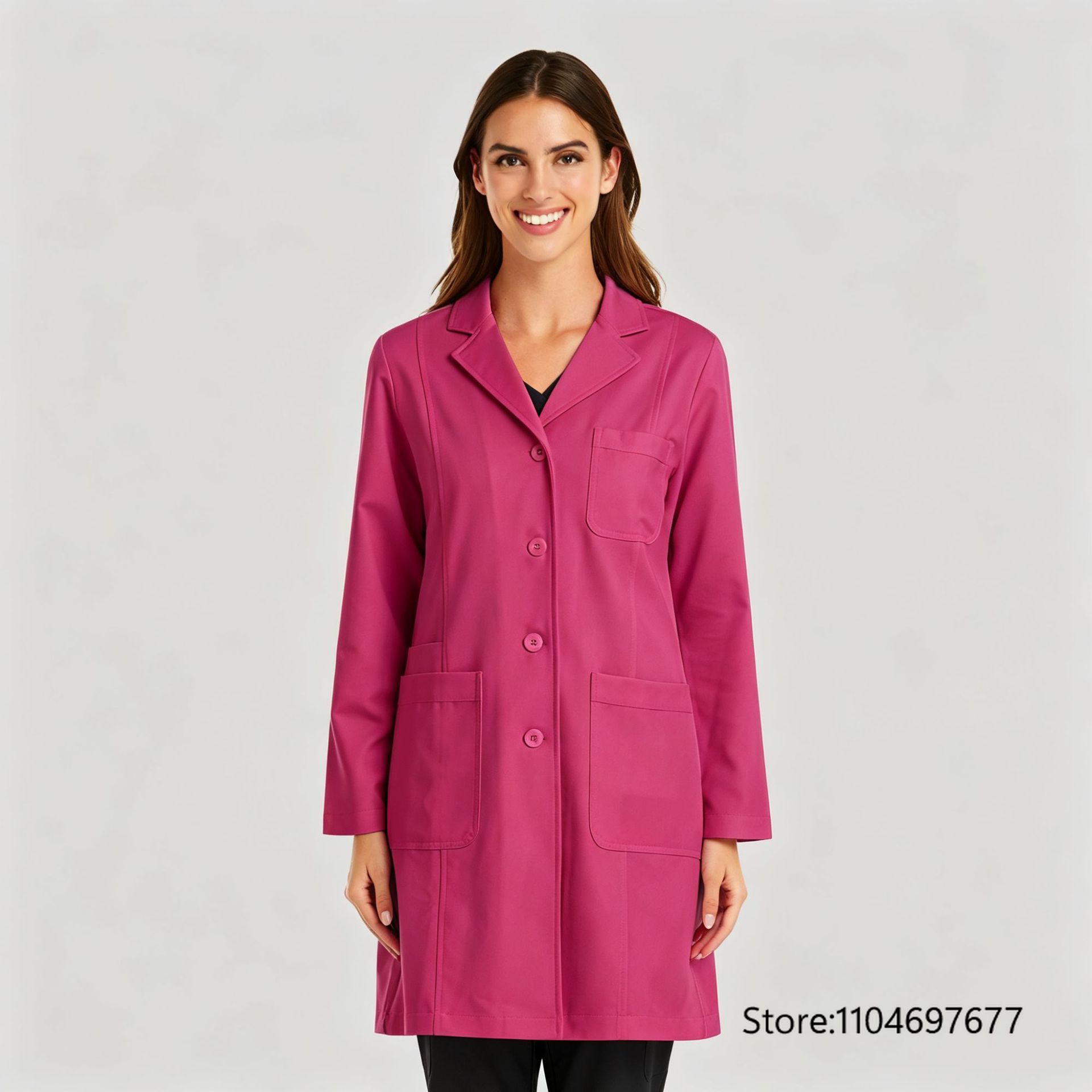 Multicolor Women's Long Sleeve - Lab Coat Medical recension och pris