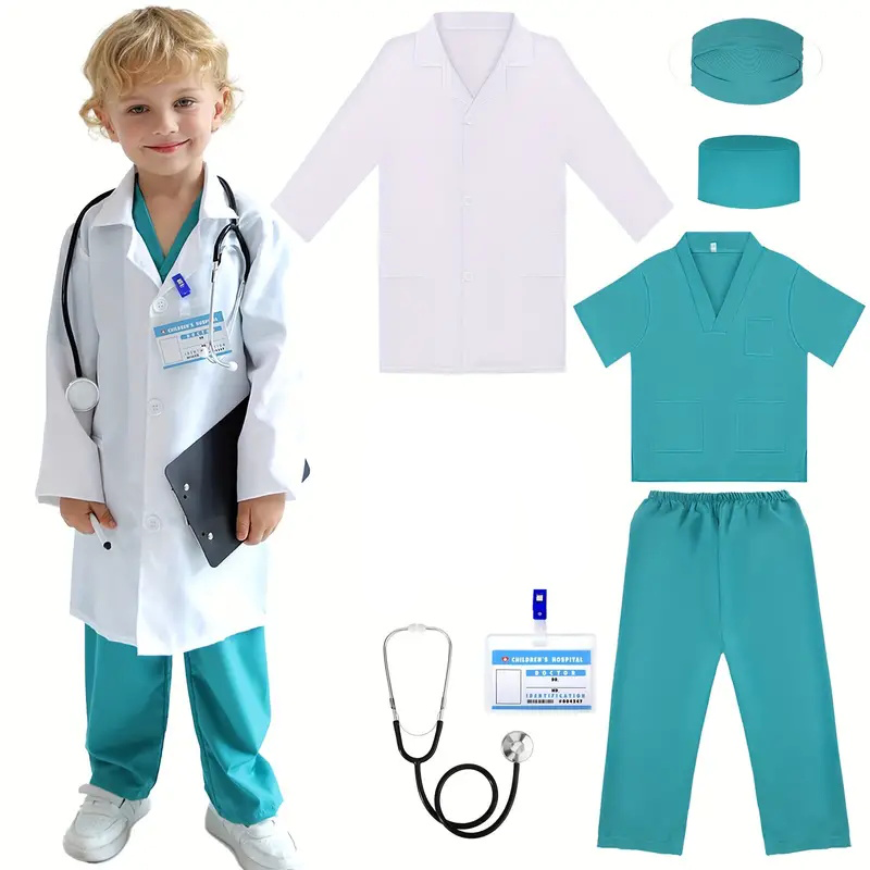 7PCS Kids Doctor Nurse Cosplay - Lab Coat Medical recension och pris