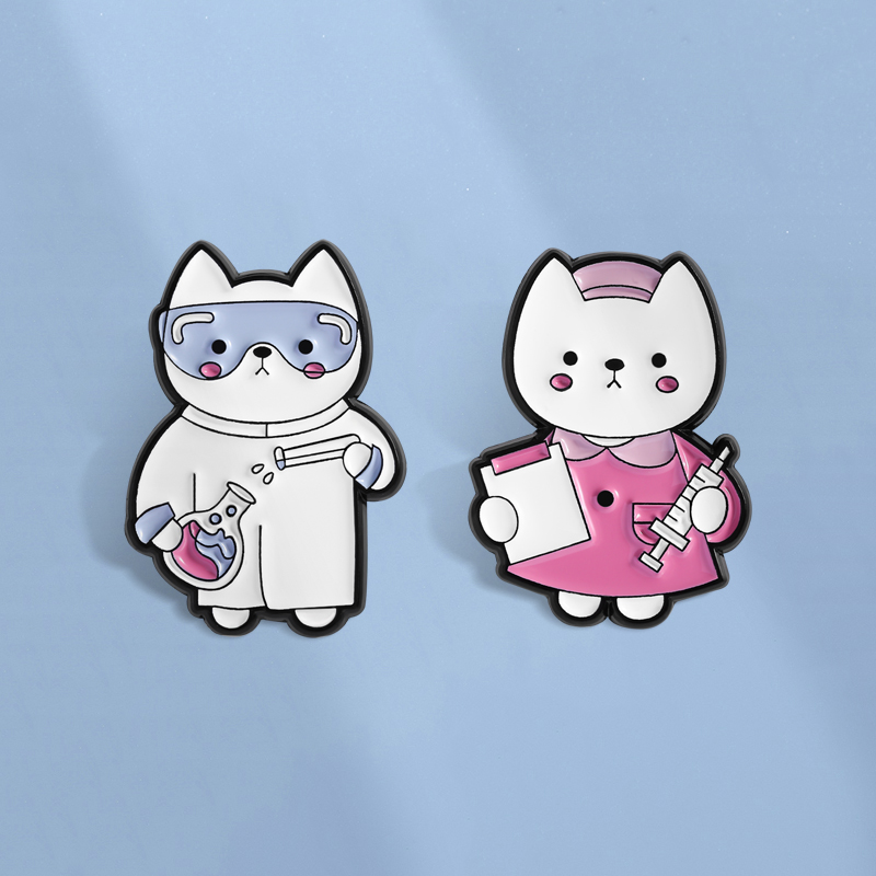 Nurse Lab Cats Enamel Pins Cus - Medical Lab Gifts recension och pris